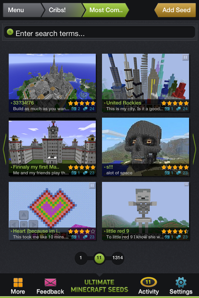 Ultimate Seeds for Minecraft iPhone